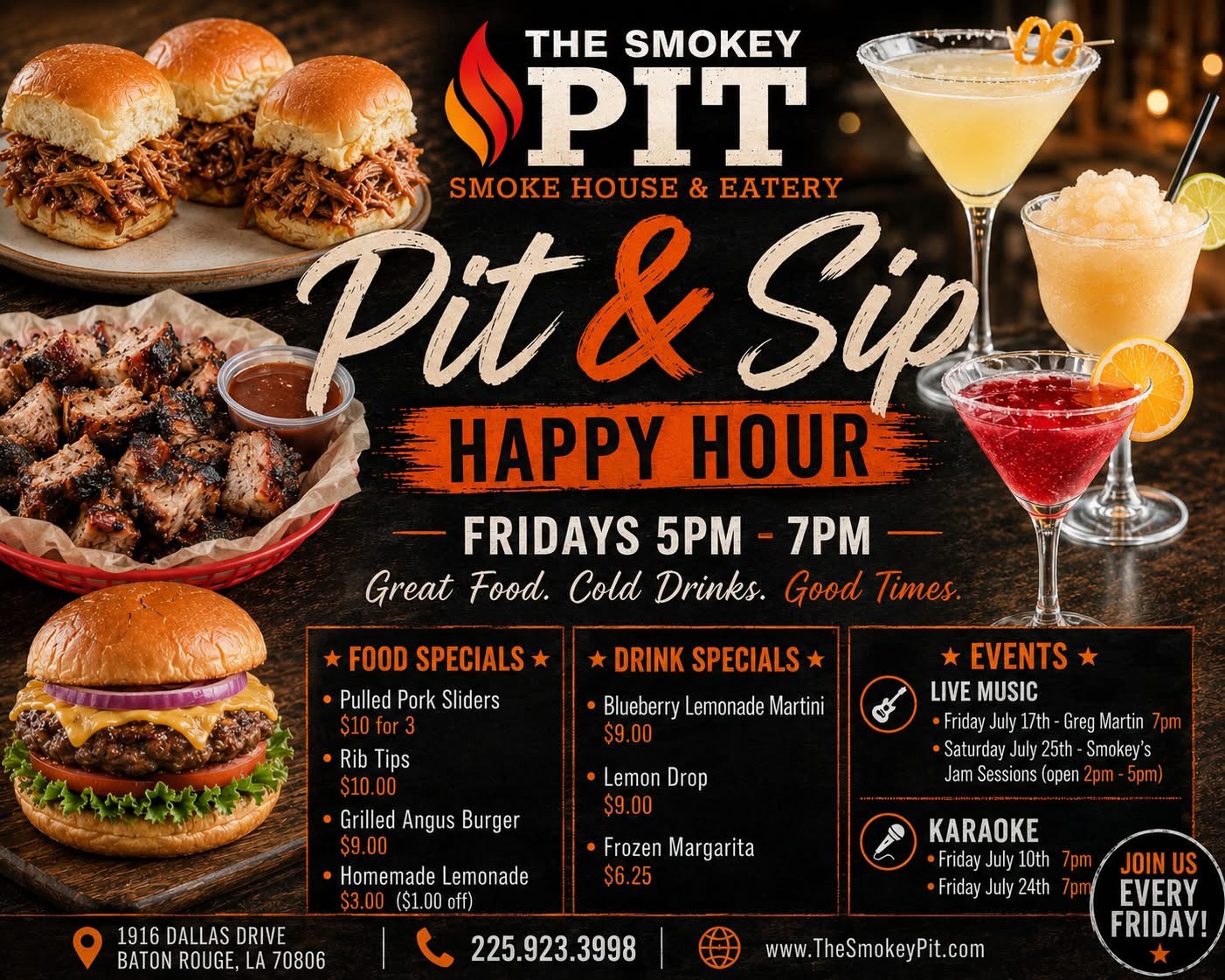 Friday Night Live at The Pit - BBQ Baton Rouge - The Smokey Pit