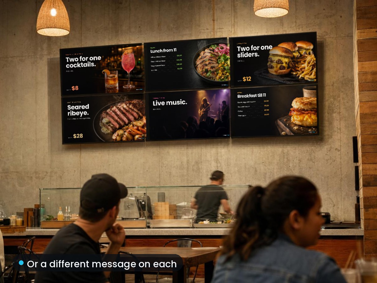 ScreenPour - digital signs for any business